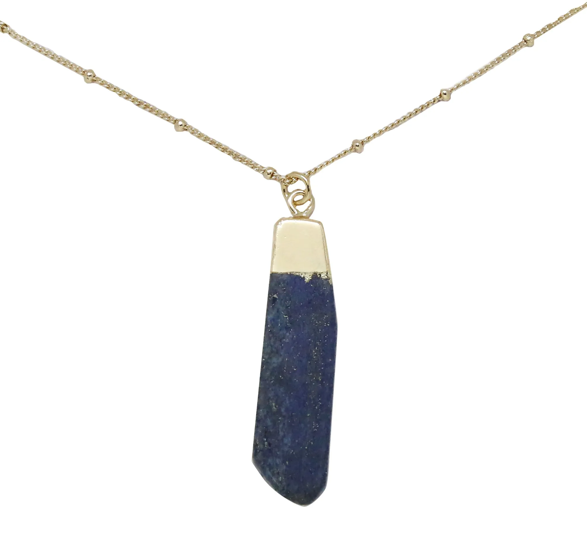 Lapis & Gold Pendant Necklace