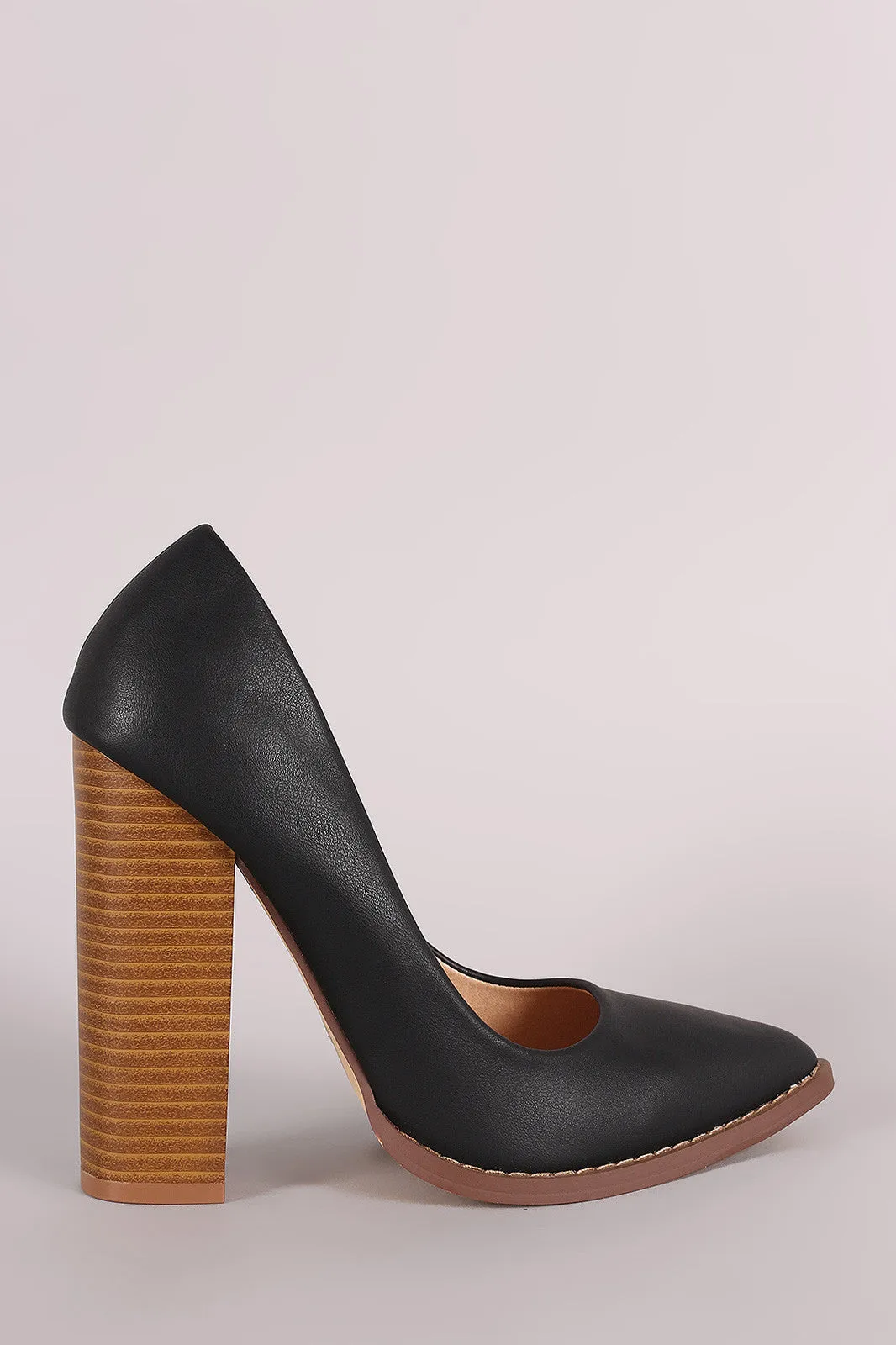 Liliana Pointy Toe Chunky Heeled Pump