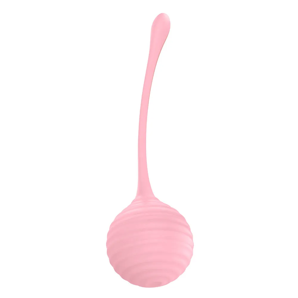 Luv Inc Kg88 Kegel Balls Ribbed Silicone 2-Piece Set Light Pink