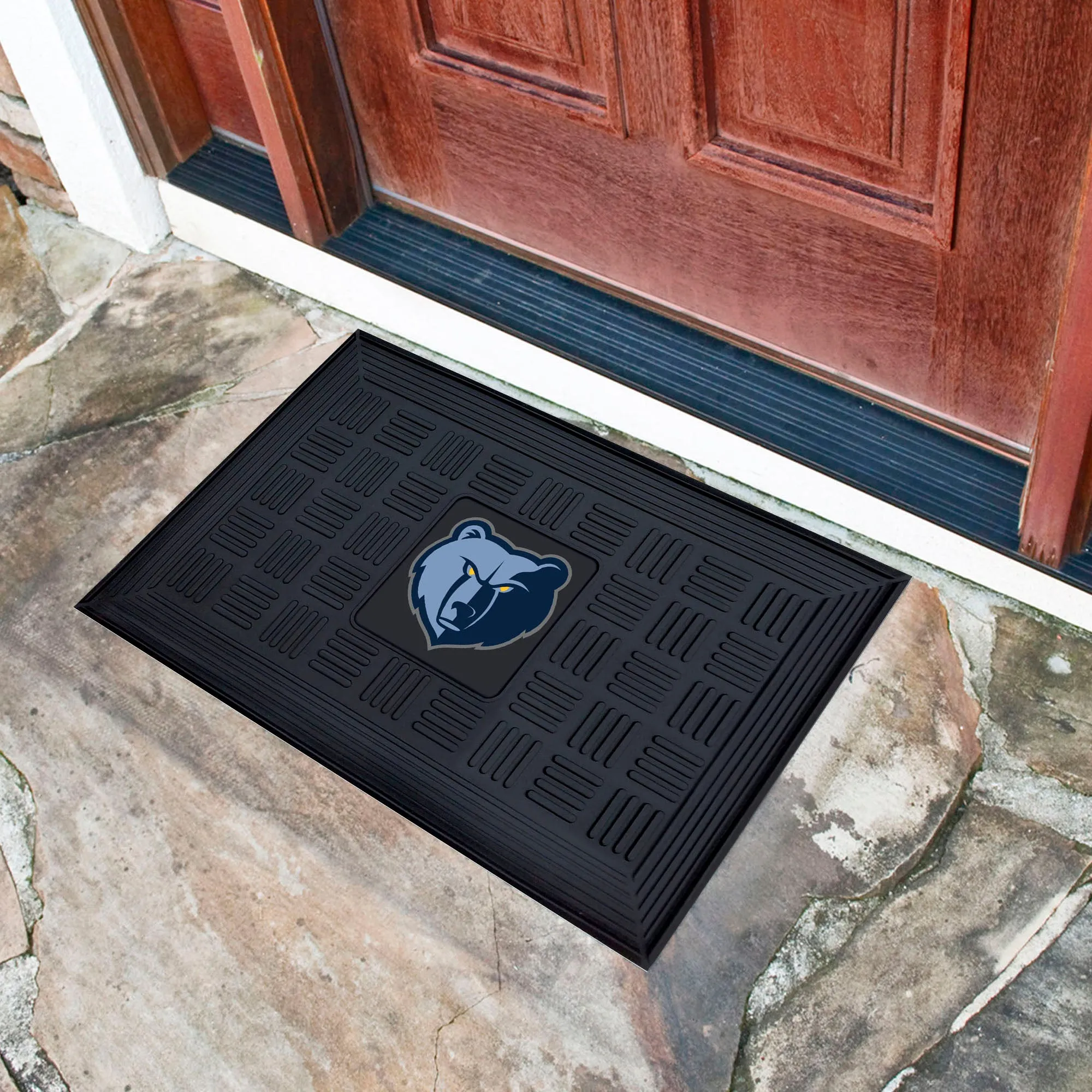 Memphis Grizzlies Heavy Duty Vinyl Medallion Door Mat - 19.5in. x 31in.