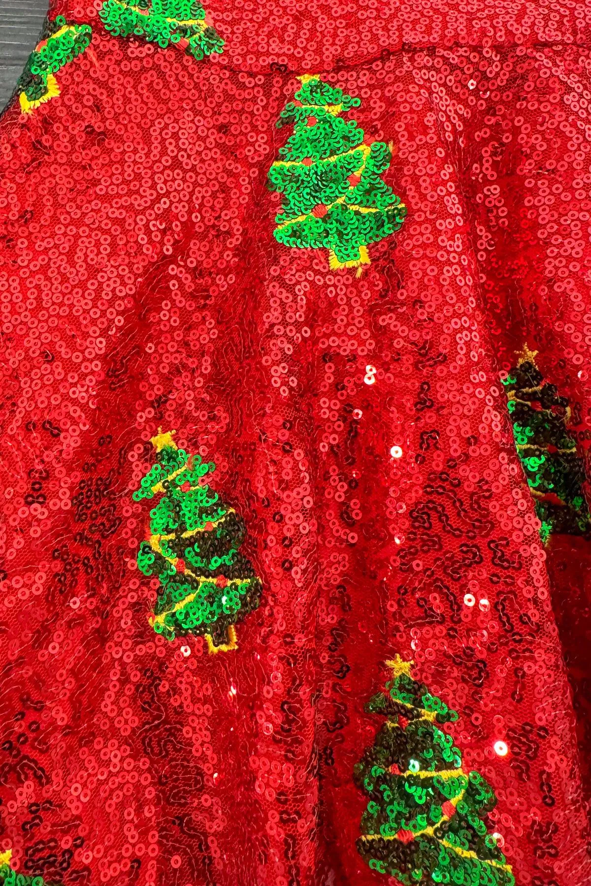 Mom & Me - Red Sequin Christmas Tree Dress