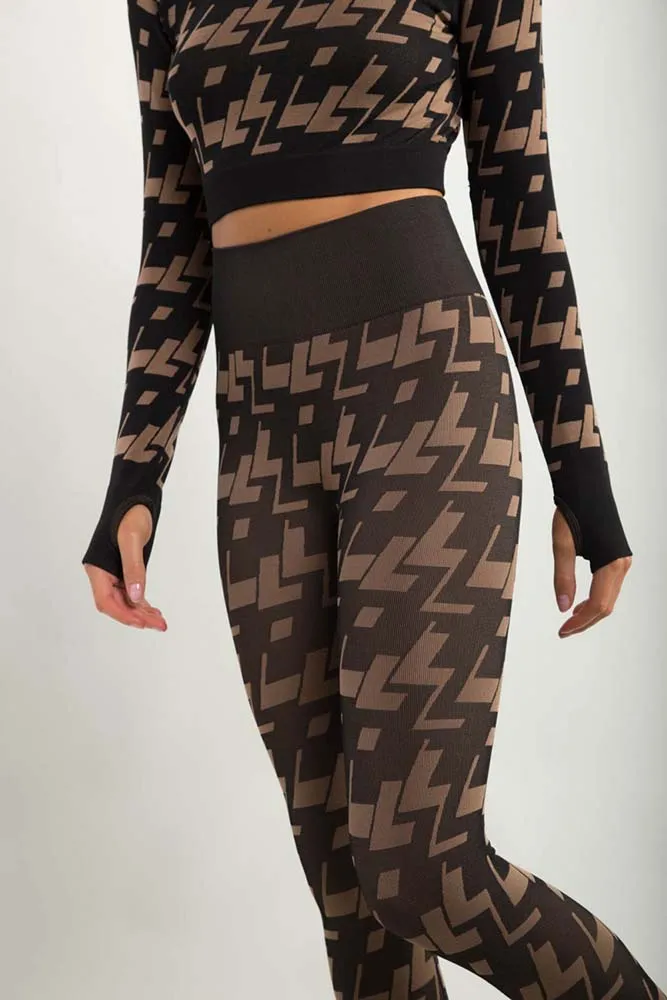 Mono B Seamless Geometric Print Leggings