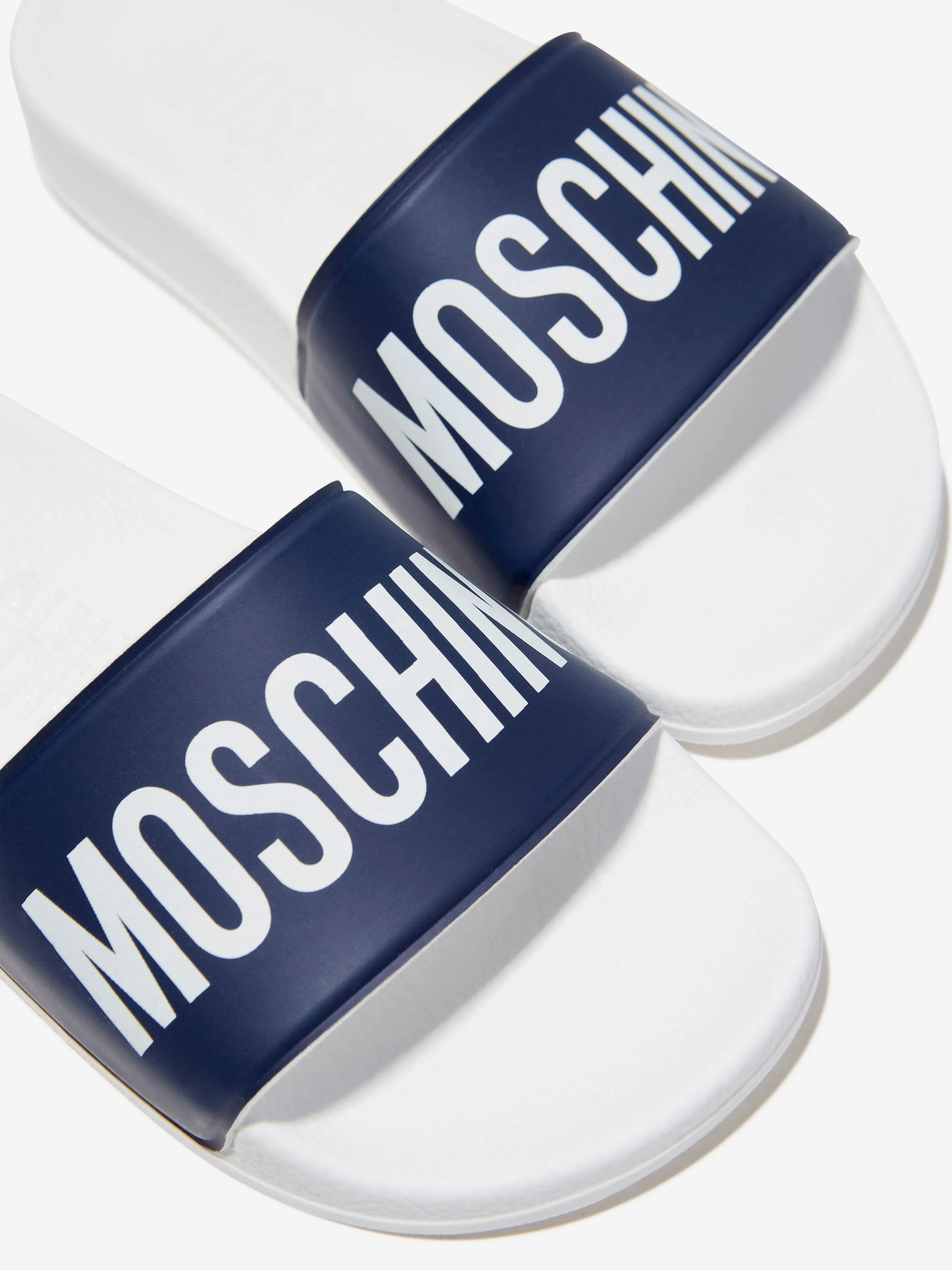 Moschino Kids Maxi Logo Sliders in Navy