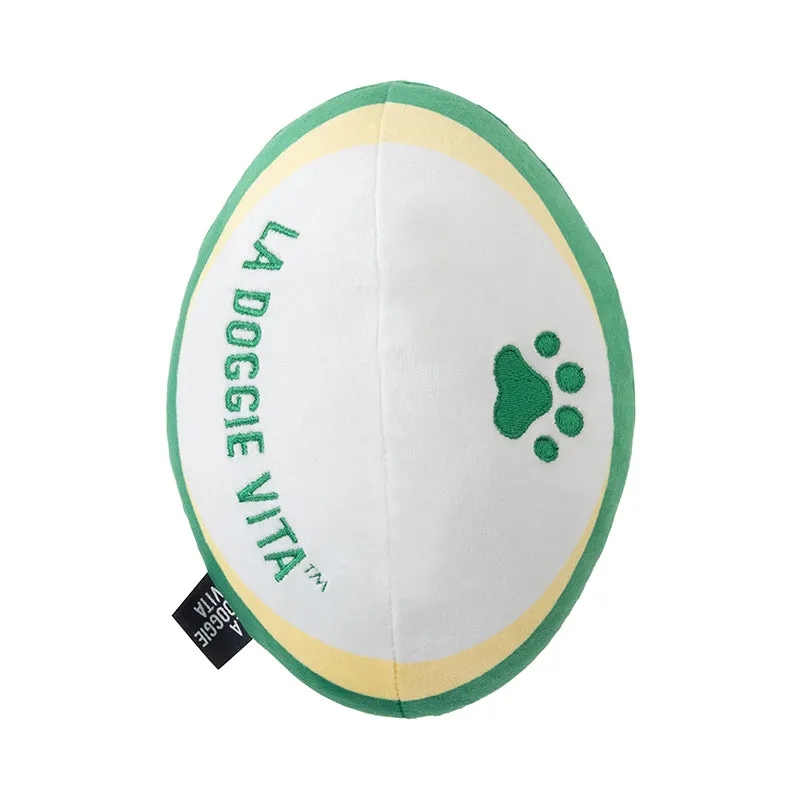 NEW COLLECTION: Plush Paw Rugby Ball with Squeaker