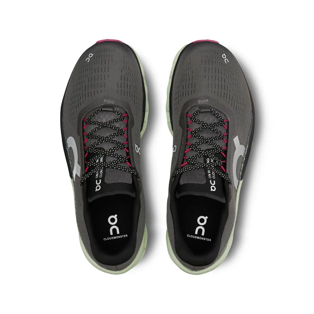 On Men's Cloudmonster 2 Running Shoes Asphalt / Lima