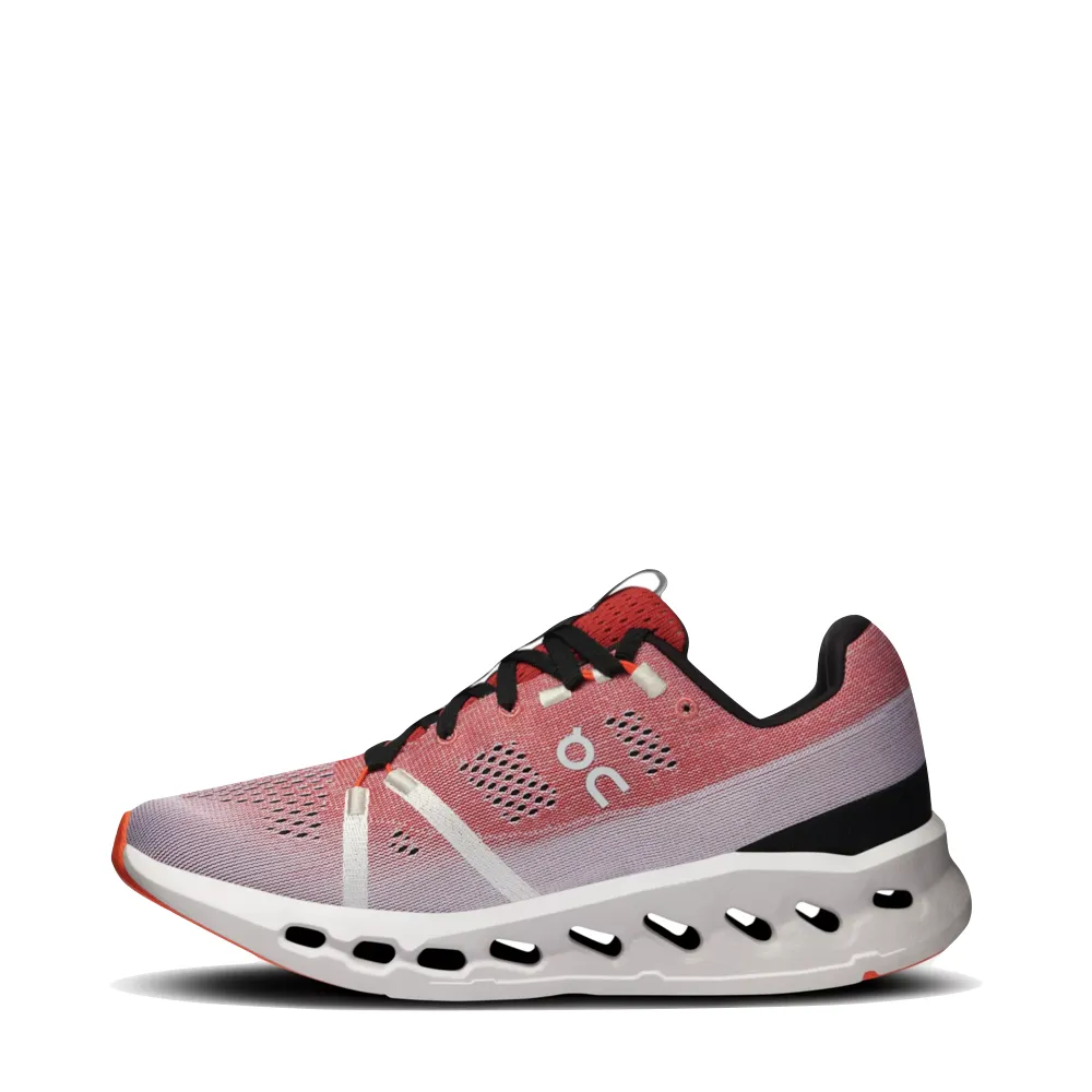 On Women's Cloudsurfer Running Sneaker in Auburn/Frost