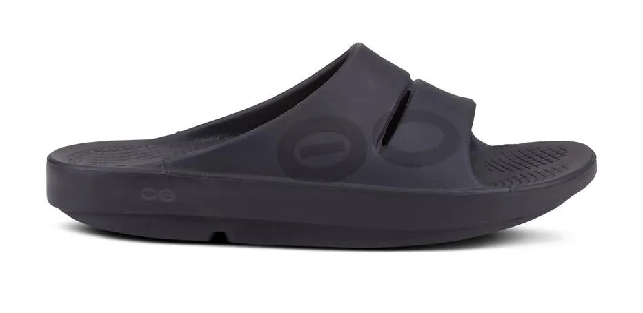 Oofos | OOahh Sport Slide | Unisex | Matte Black