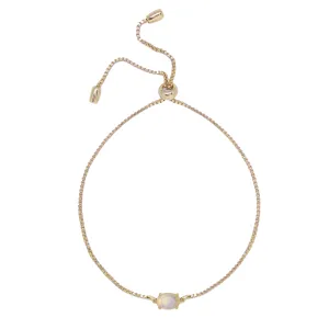 Opal & Gold Adjustable Chain Bracelet