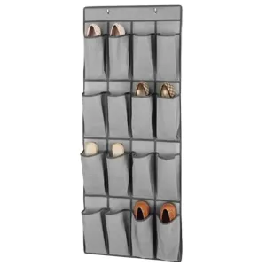 Over the Door Shoe Organizer – Grey – 18" x 44"