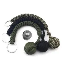 Paracord Steel Ball Monkey Fist with a handle