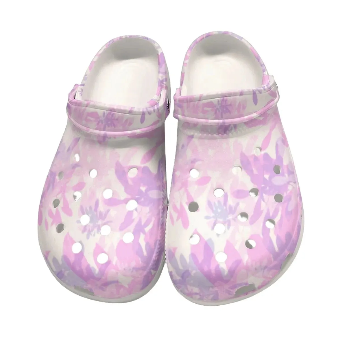 Pink & Purple Leaves Rubber Shoes up to size 12