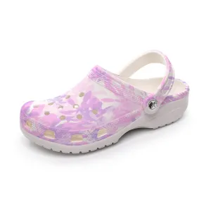 Pink & Purple Leaves Rubber Shoes up to size 12