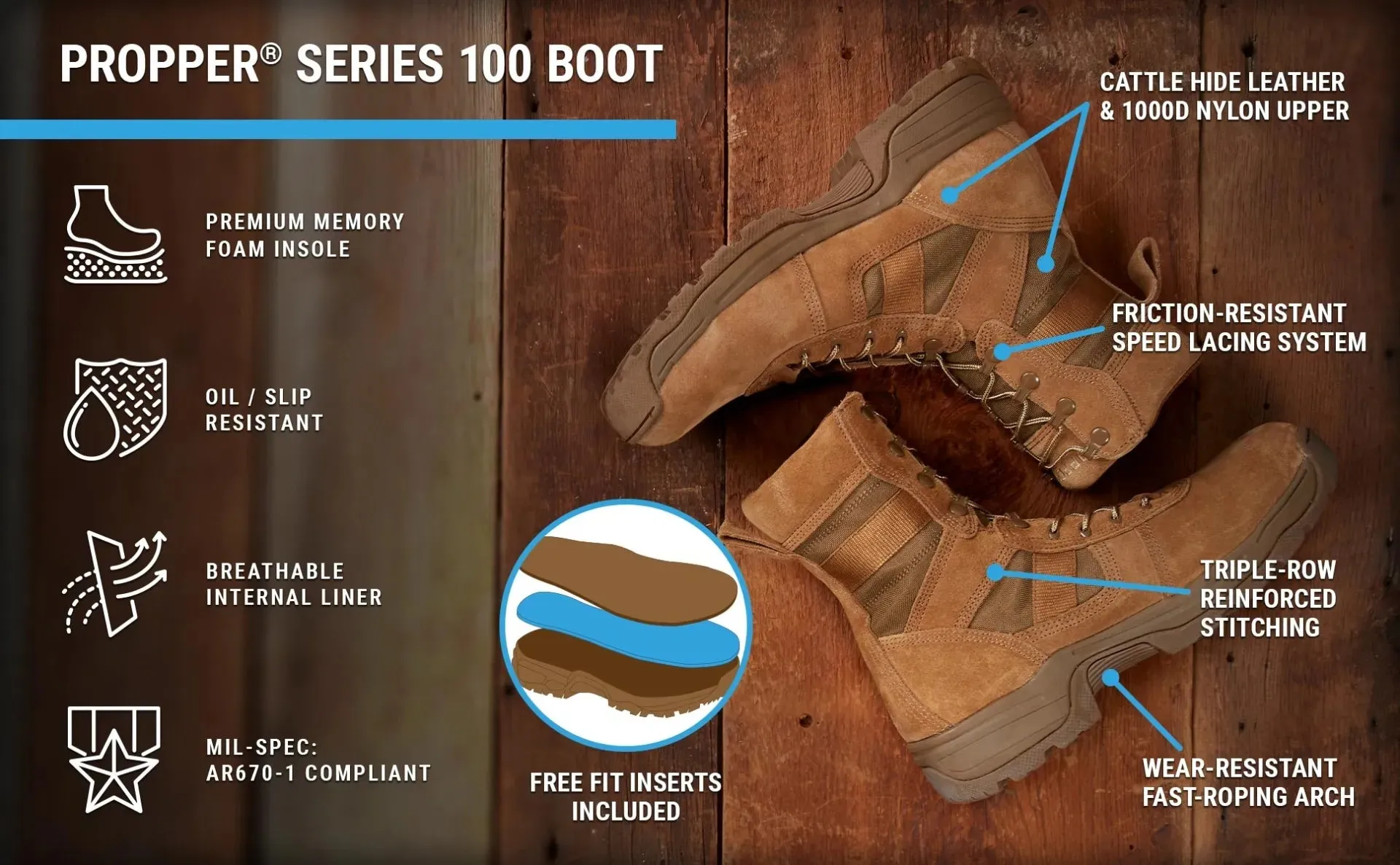 PROPPER Series 100® 8" Waterproof Boots F4519