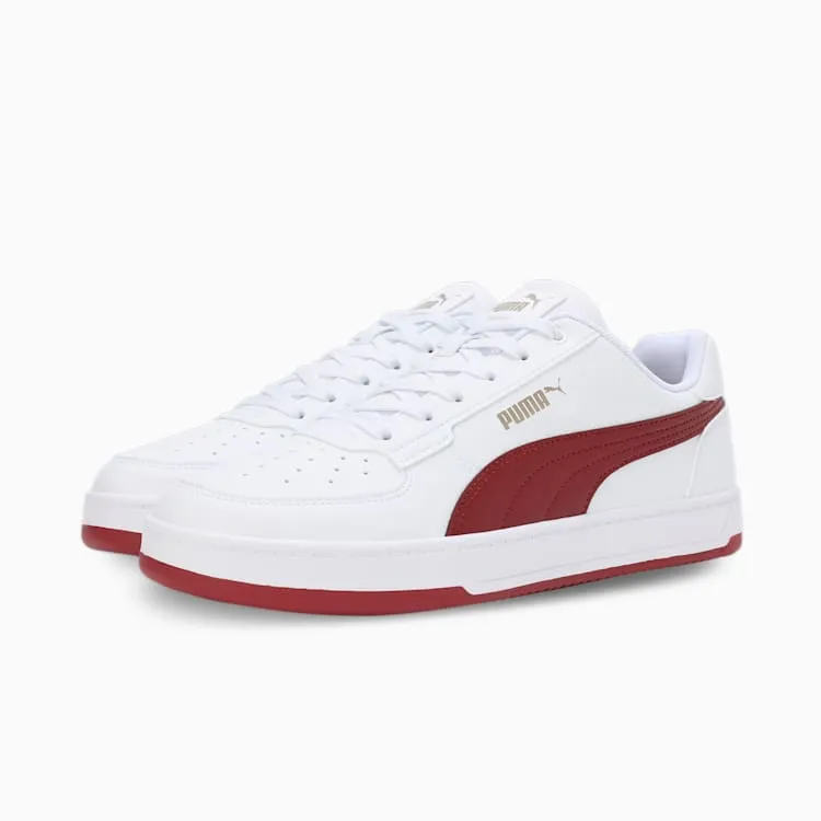 PUMA MEN'S CAVEN 2.0 WHITE/RED SNEAKER SHOES