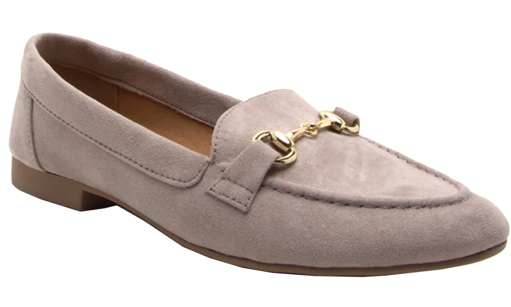 Qupid Women's Horse Bit Slip On Loafer Flat