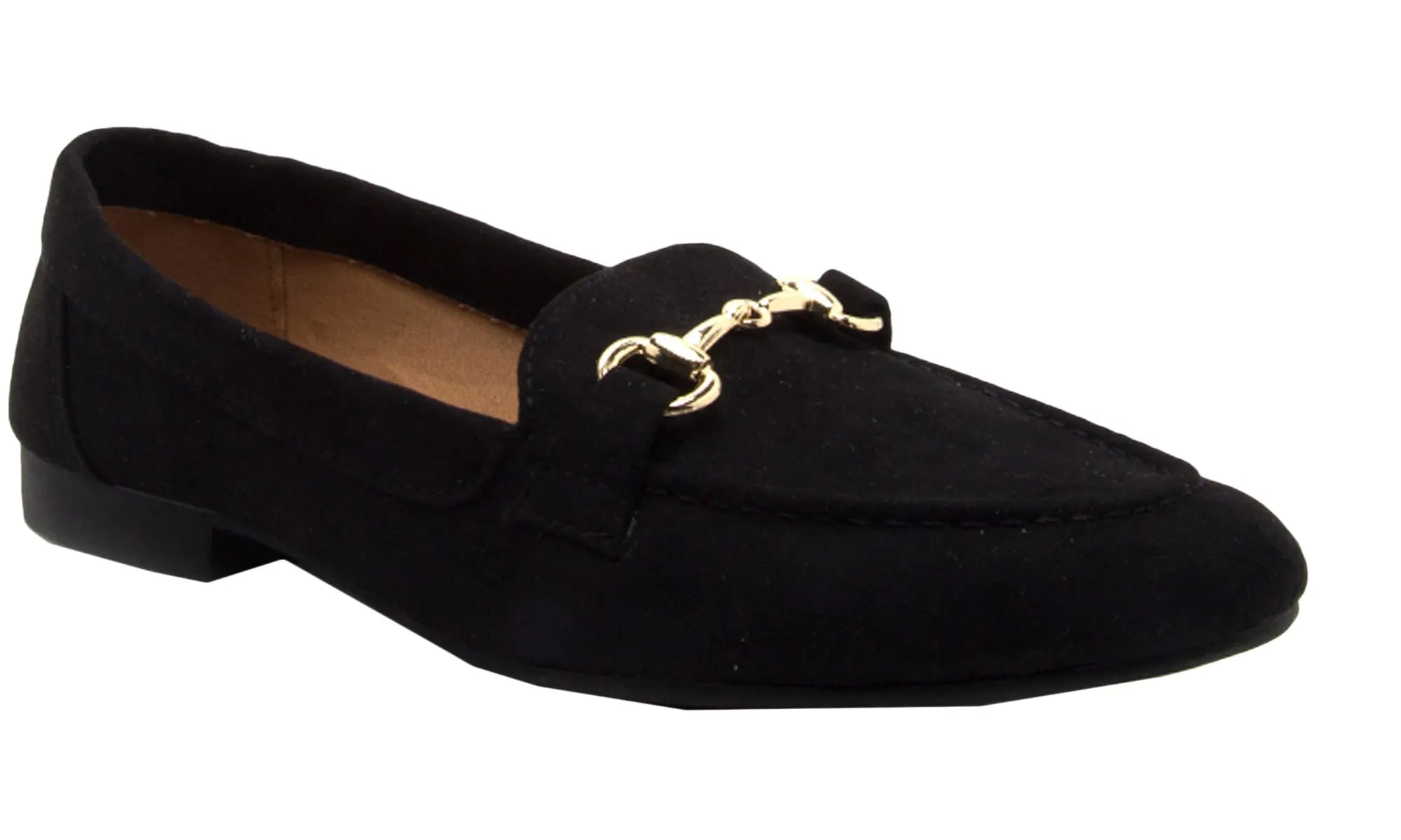 Qupid Women's Horse Bit Slip On Loafer Flat