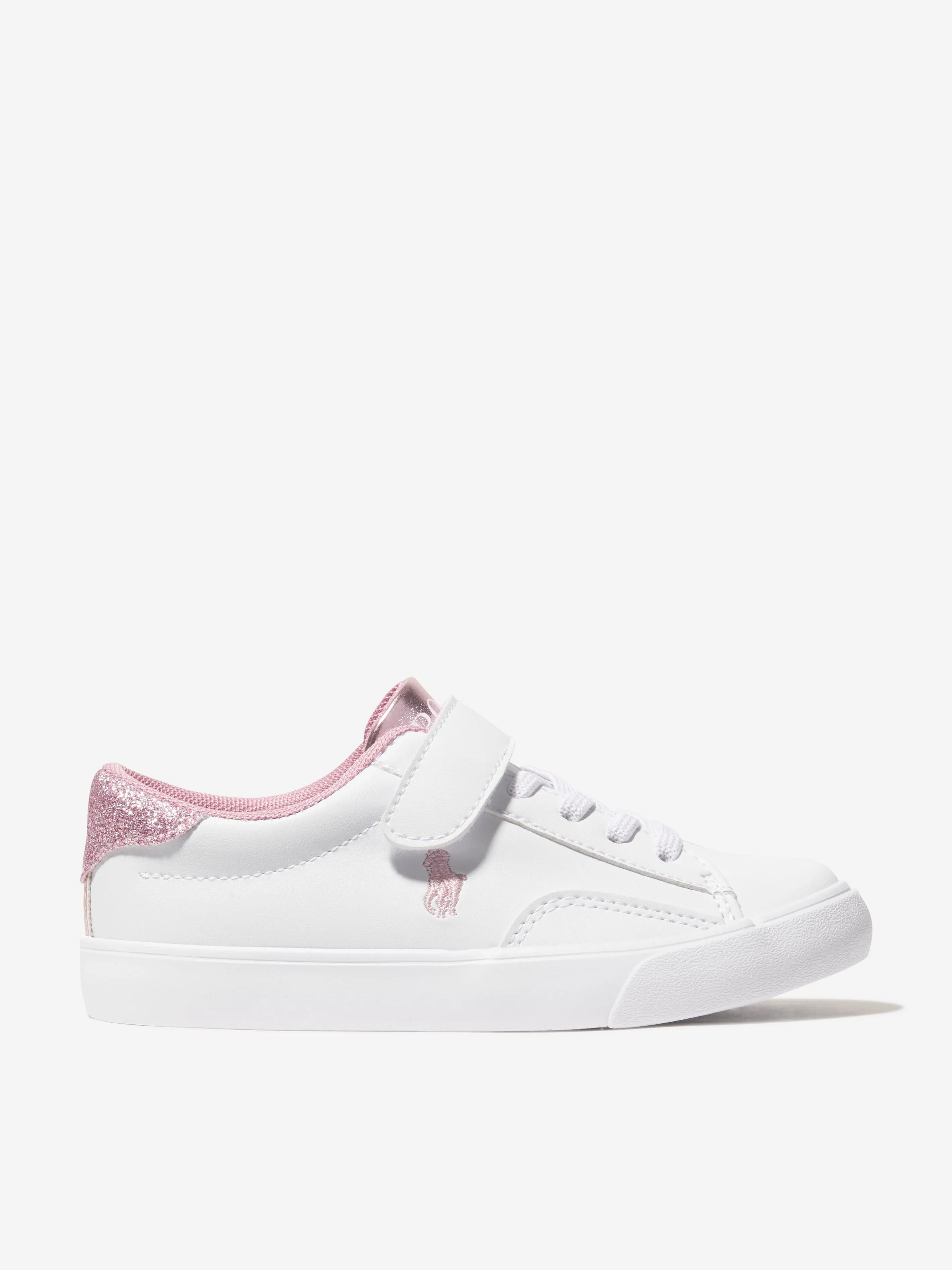 Ralph Lauren Girls Theron V Trainers in White