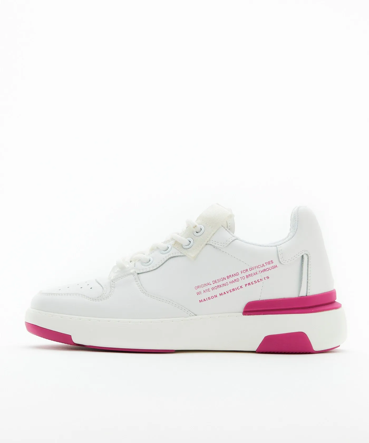 Retro Type Basketball Shoes - White/Pink