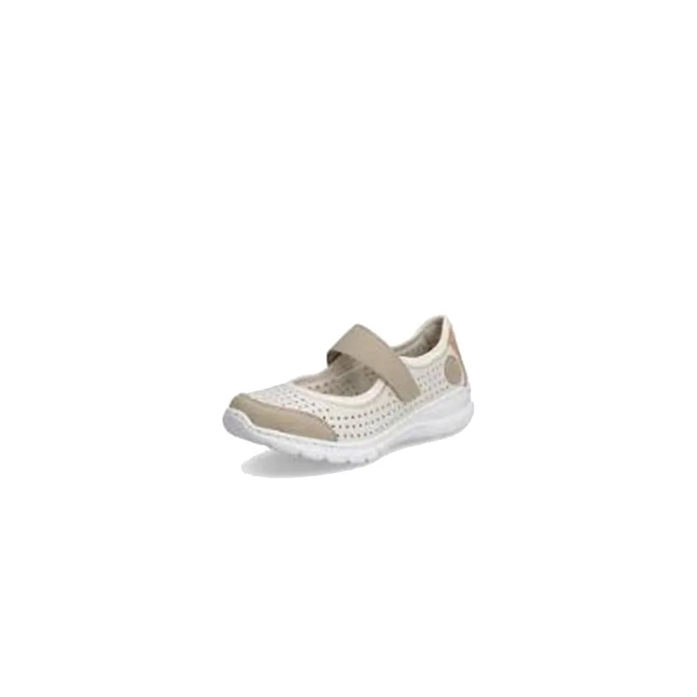 RIEKER PERFED MARY JANE OFF WHITE - WOMENS