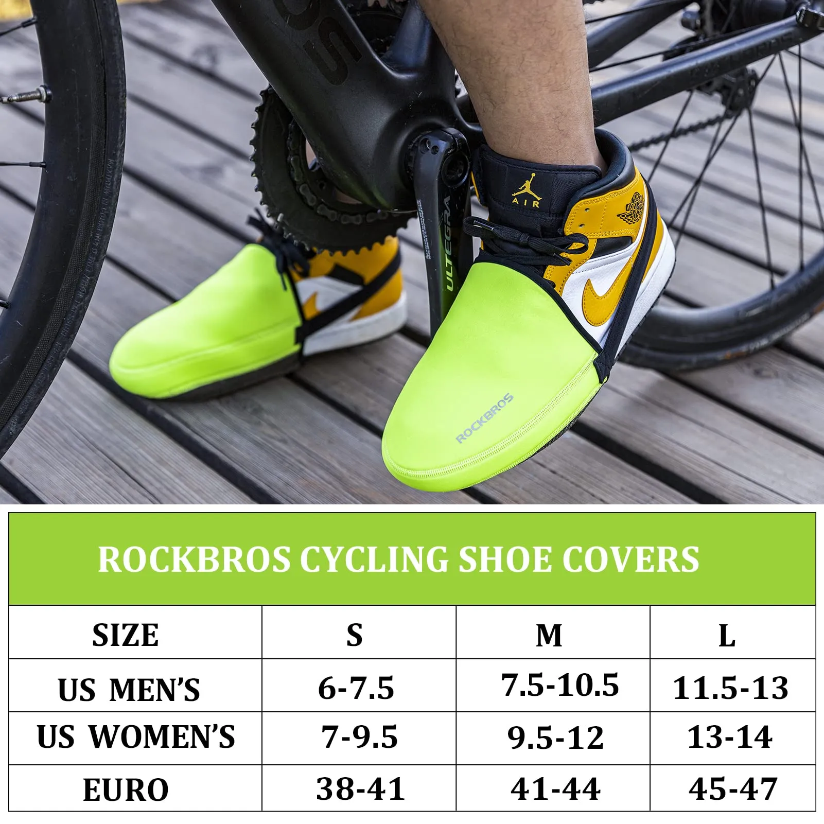 ROCKBROS Cycling Shoe Toe Covers Thermal Kevlar Bike Overshoes for Men Women