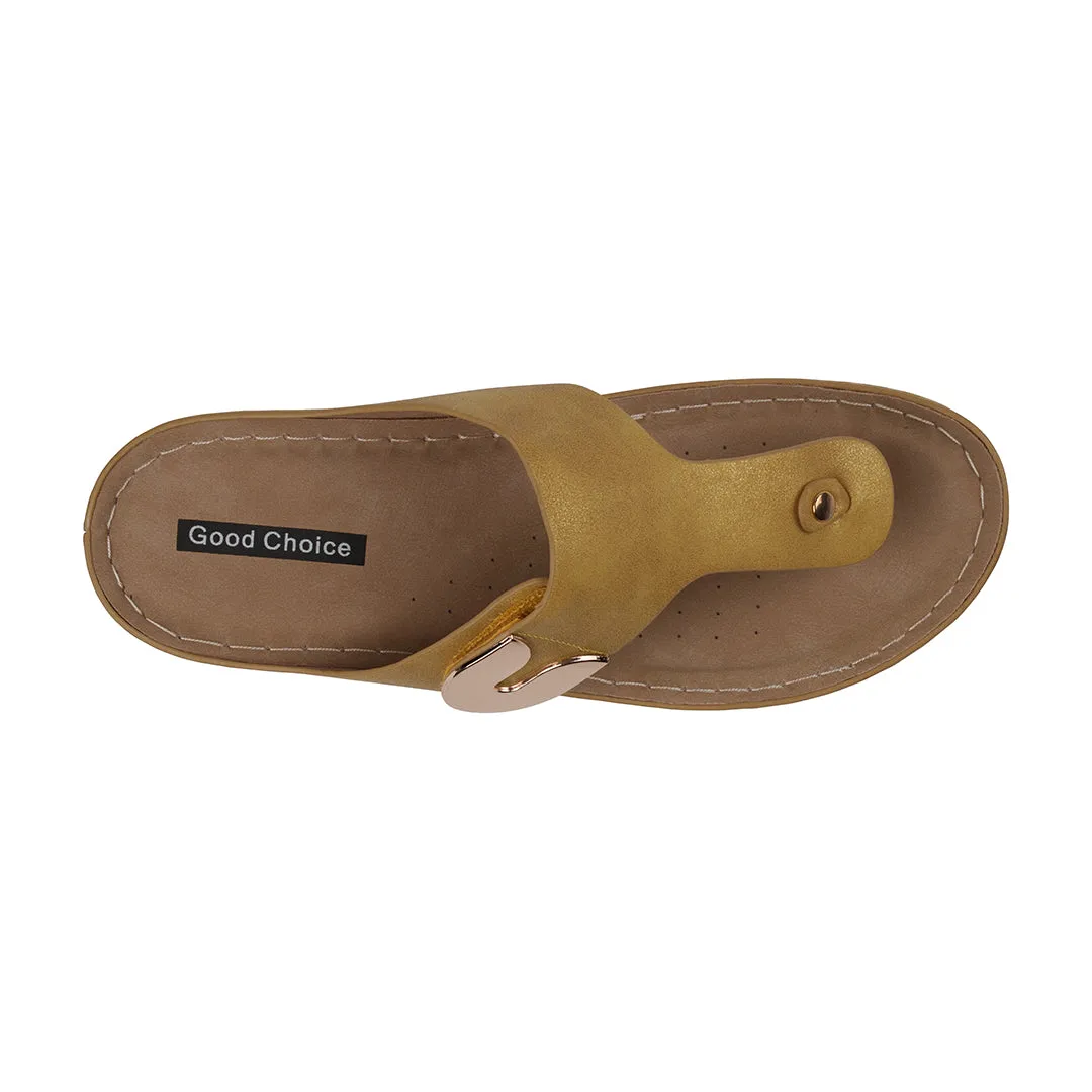 Sam Yellow Thong Flat Sandals