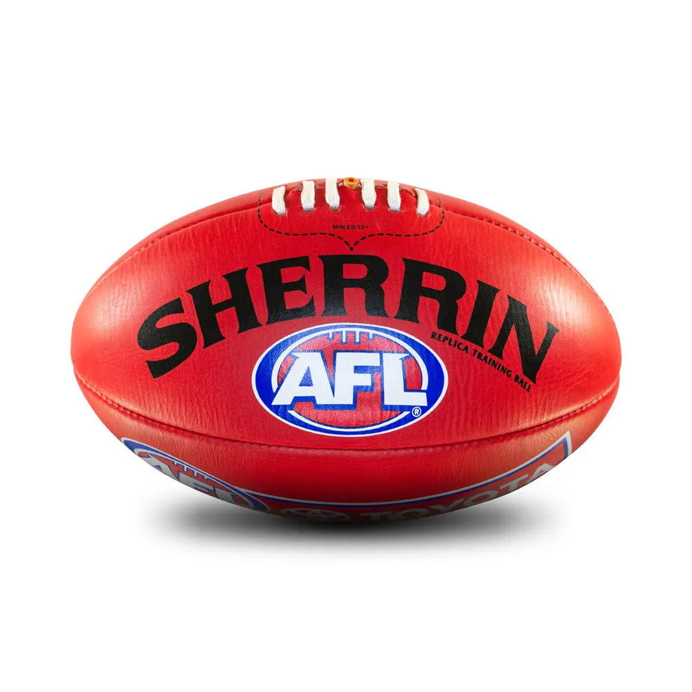 Sherrin Leather Size 3 AFL Training Replica Ball - Red