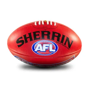 Sherrin Leather Size 4 AFL Training Replica Ball - Red