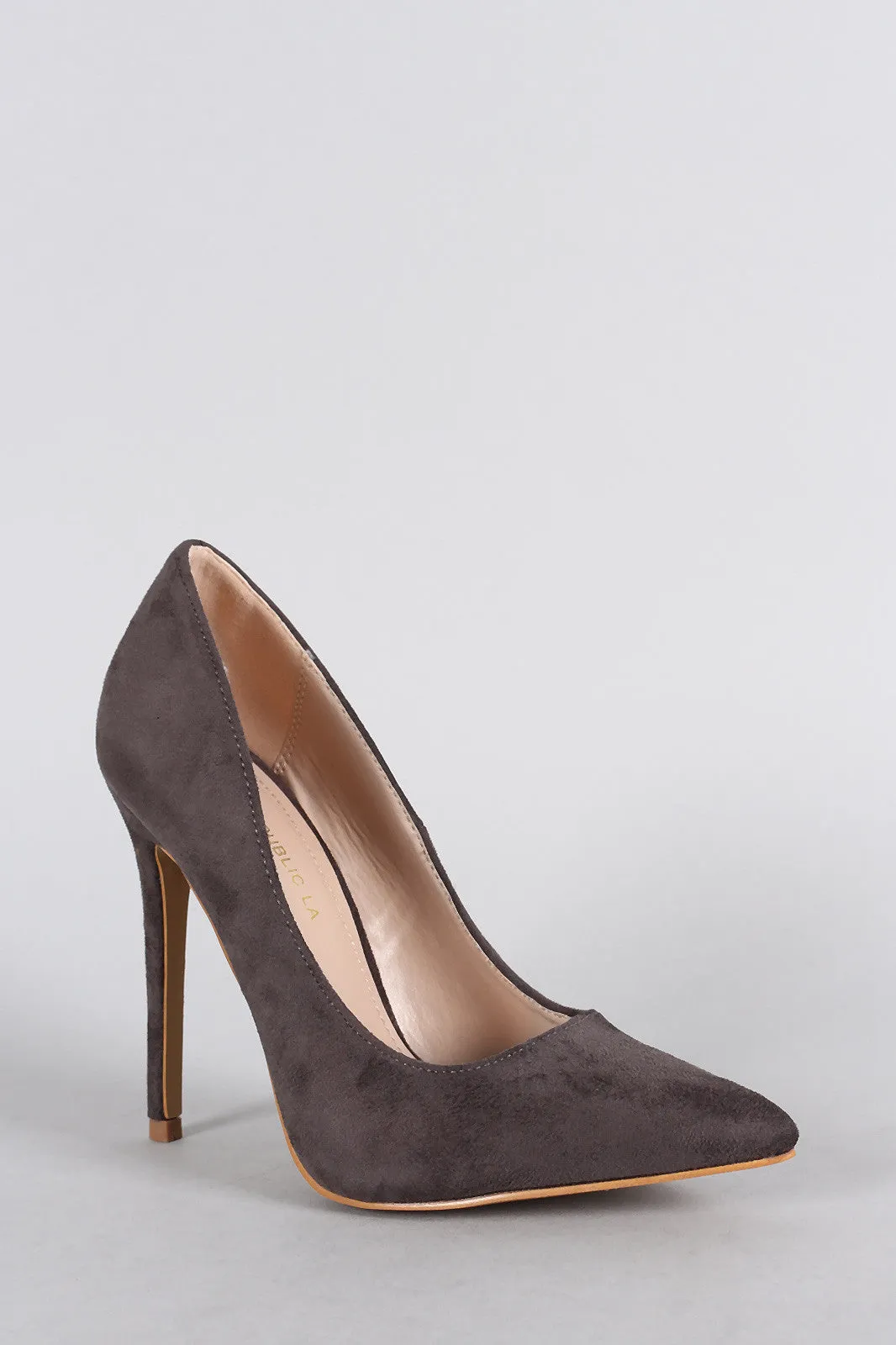 Shoe Republic LA Suede Pointy Toe Stiletto Pump