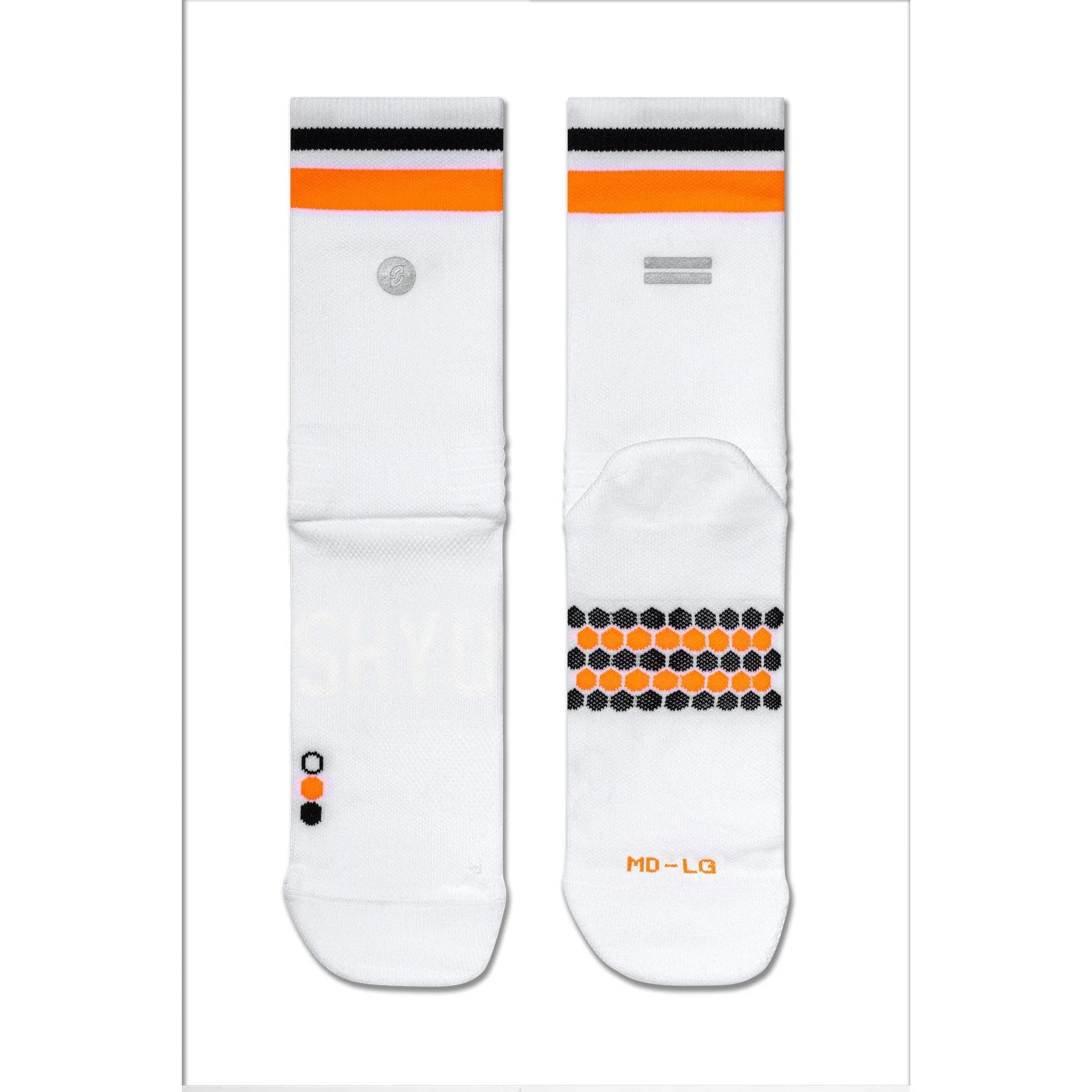 Shyu Racing Sock - White | Orange | Black