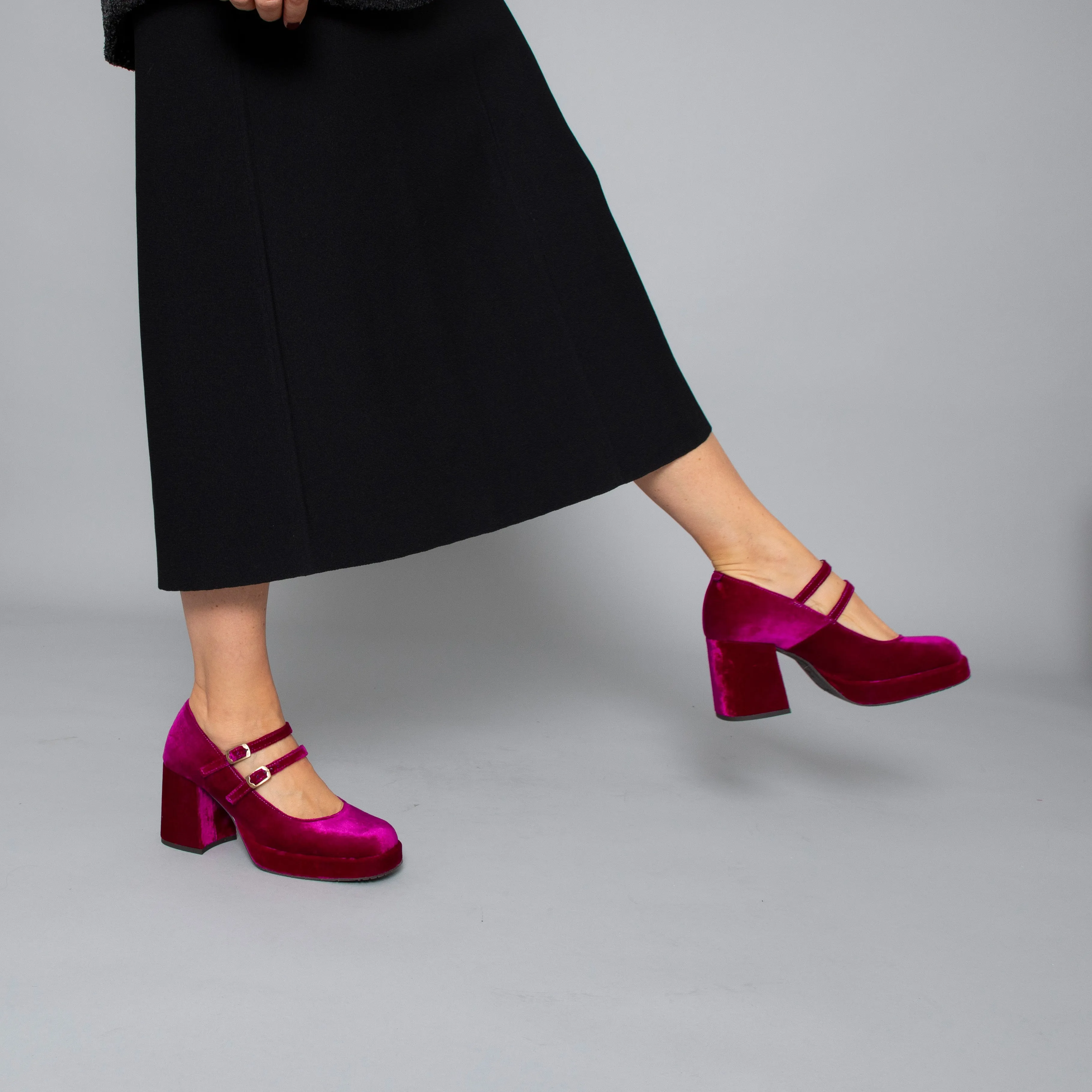 Sienna Vegan Velvet Magenta