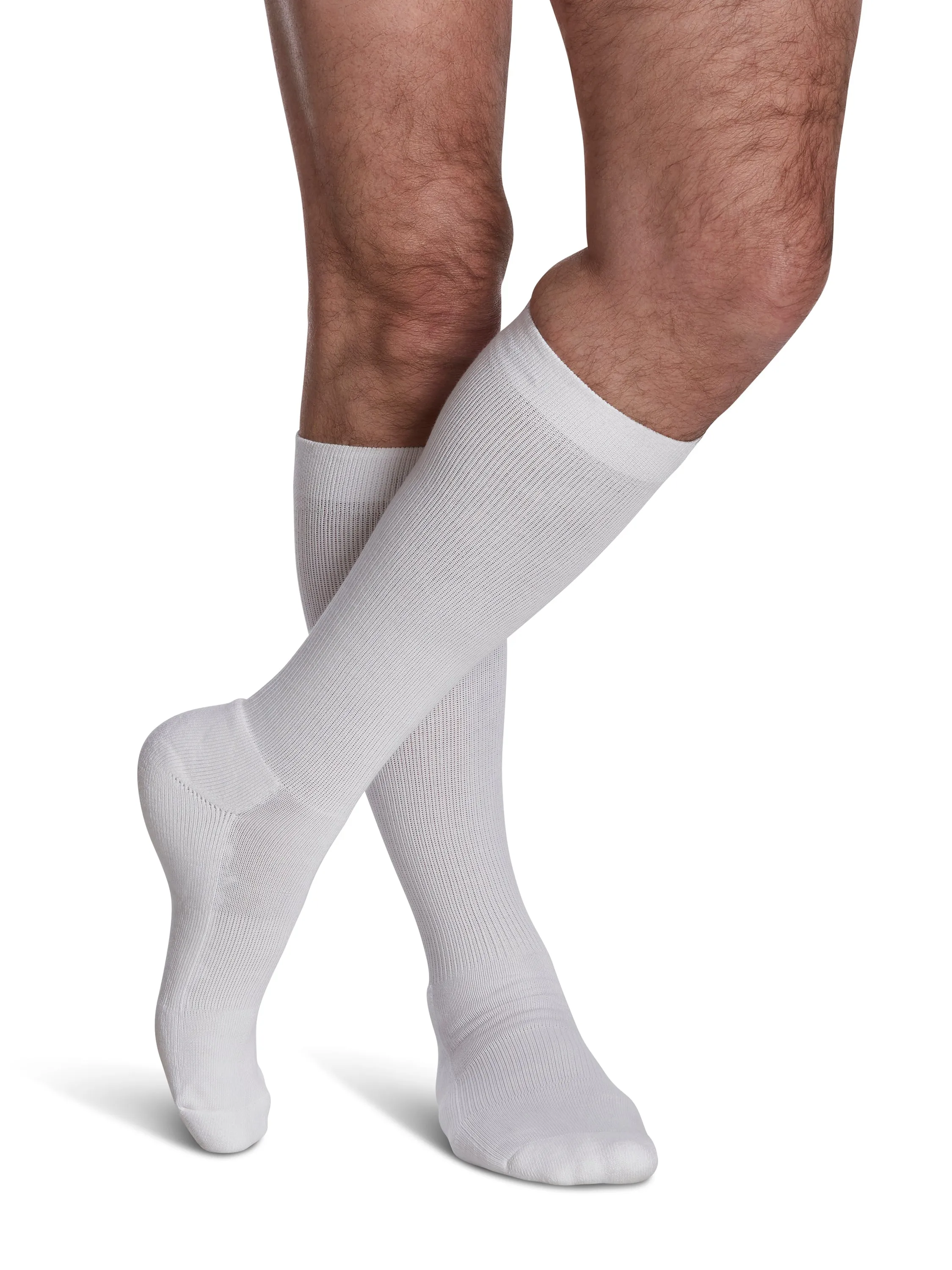 Sigvaris Cushioned Cotton (Fomerly 360 Cushioned Cotton) Men's Knee High  20-30mmHg-Closed Toe