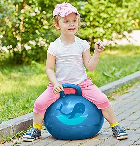 Storio Sit and Bounce Rubber Hop Jumping & Bouncing Ball for Boys Girls Toys | Indoor & Outdoor | Best Gift Balls for Kids -Big (Size 56cm / 22 Inch,Multicolour)