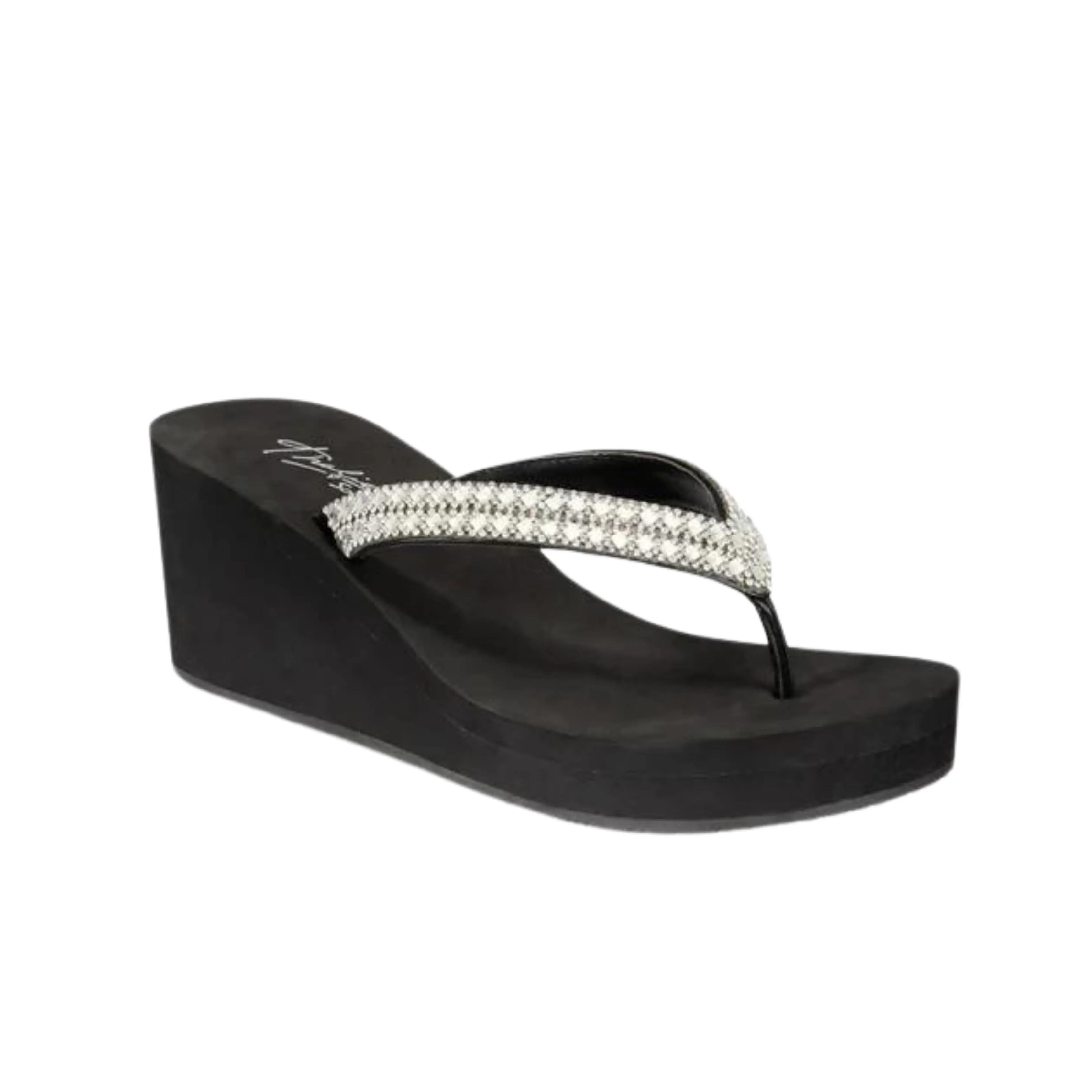 THALIA SODI - Round Toe Wedge Slip On Flip Flop