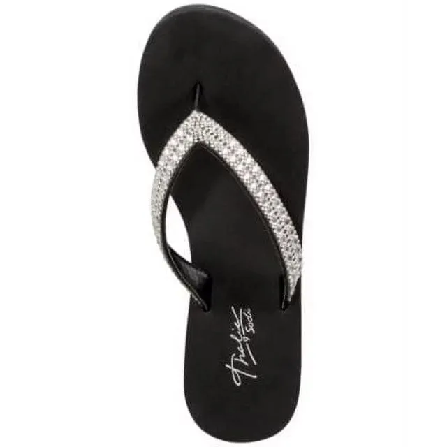 THALIA SODI - Round Toe Wedge Slip On Flip Flop