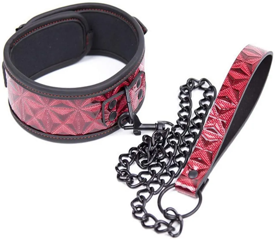 The Sub 6 Piece Aztec Black and Red Bondage Kit