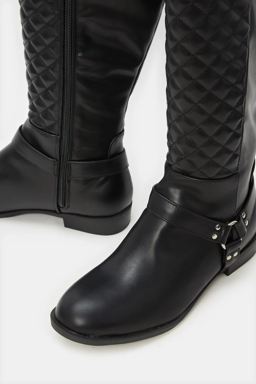 Women Black Embellished Boot