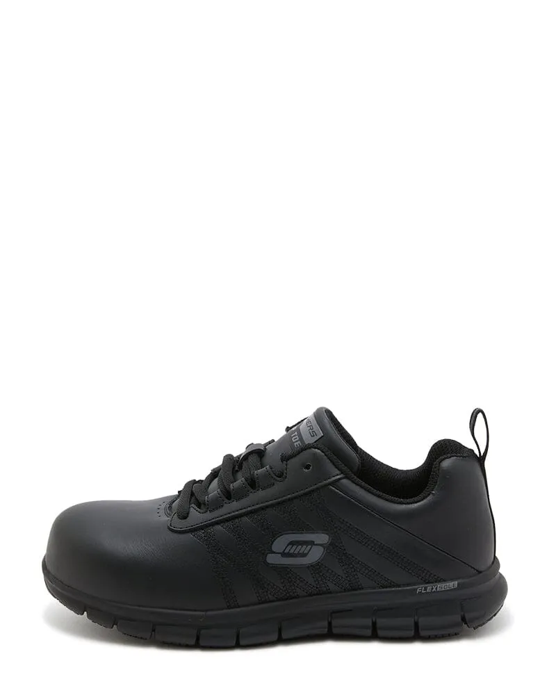 Womens Sure Track Erath Safety Shoe - Black