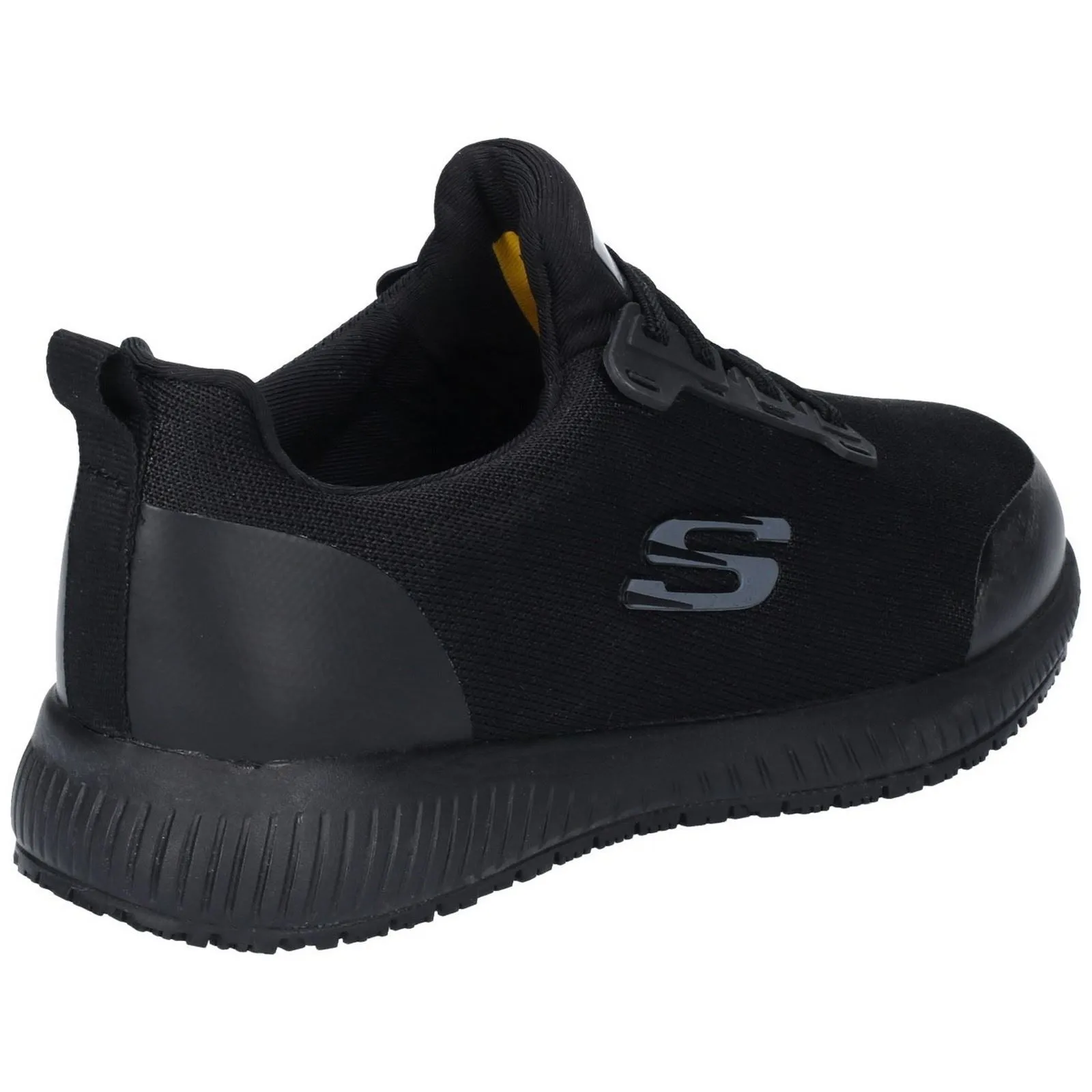 Women's Wide Fit Skechers 77222EC Squad SR Occupational Trainers - Black